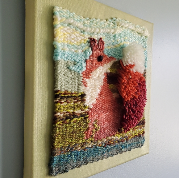 Brand new handmade weaving wall art on canvas - Picture 2 of 3